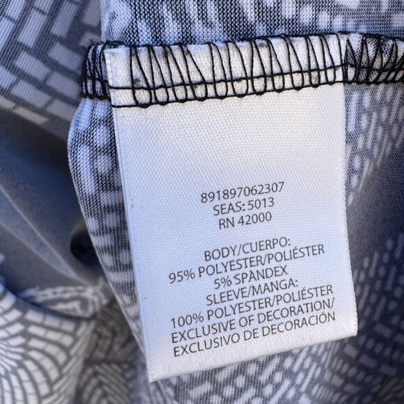 Jaclyn Smith Womens Black & White Patterned Beaded Cuff Long Sleeve Blouse 3X - Picture 5 of 10